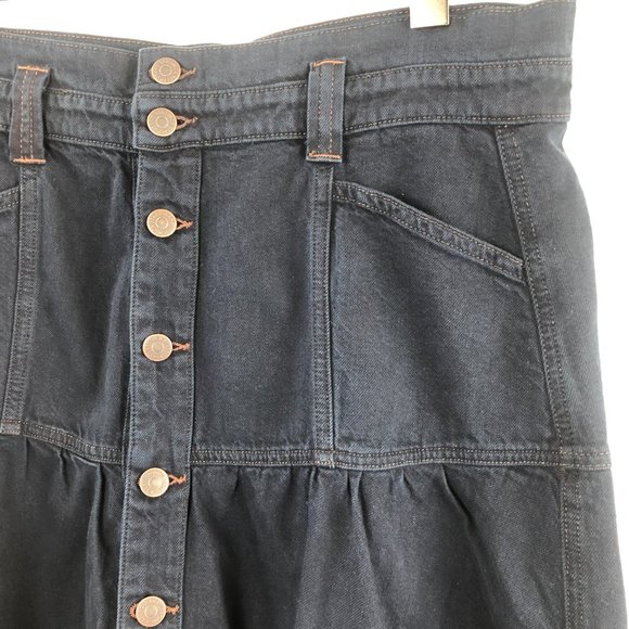NEW Veronica Beard Lennon Tiered Denim Jean Skirt Size 14 SOLD OUT ONLINE - Picture 3 of 16